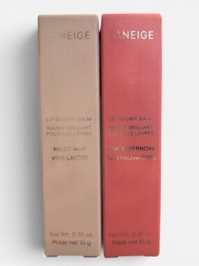 LANEIGE Lip Glowy Balm Duo — Milky Way (nude) & Pink Supernova (pink)